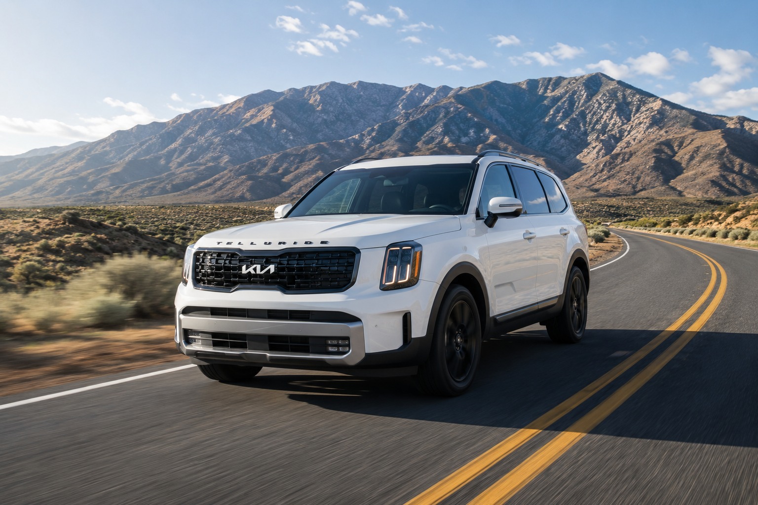 Modern car on the road for auto insurance coverage