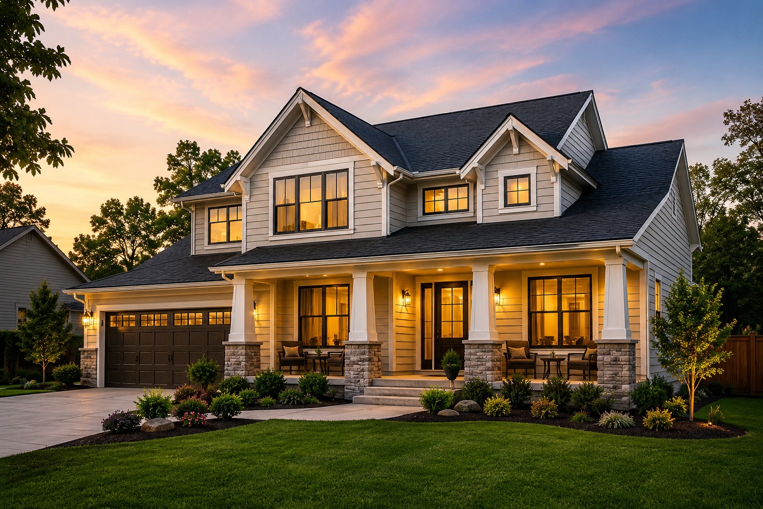 Beautiful home protected by home insurance