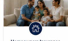 Family at home reviewing homeowners insurance